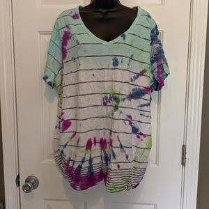 Lane Bryant side ruched tee tie dye 22/24